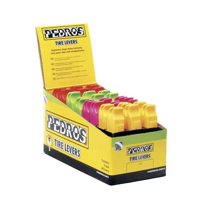 Pedro's 24-pack Tire Levers in Yellow/Green/Orange/Pink