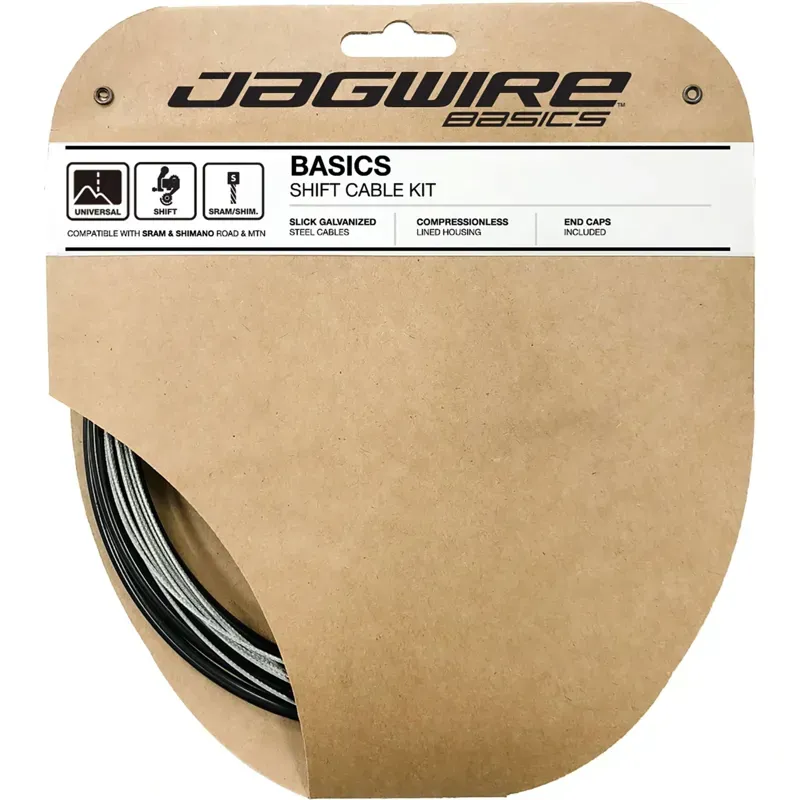 Jagwire Basics Shift Gear Road Mountain 2000mm DIY Cable Kit in Black