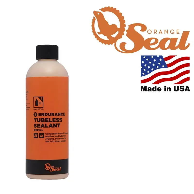 Orange Seal Endurance 236ml Tubeless Tyre Sealant Refill in Orange