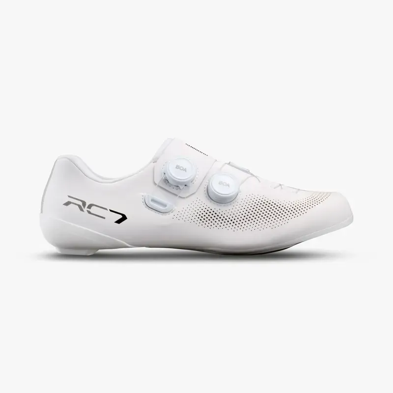 Shimano SH-RC703 Race-Ready Performance Wide Road Shoes in White
