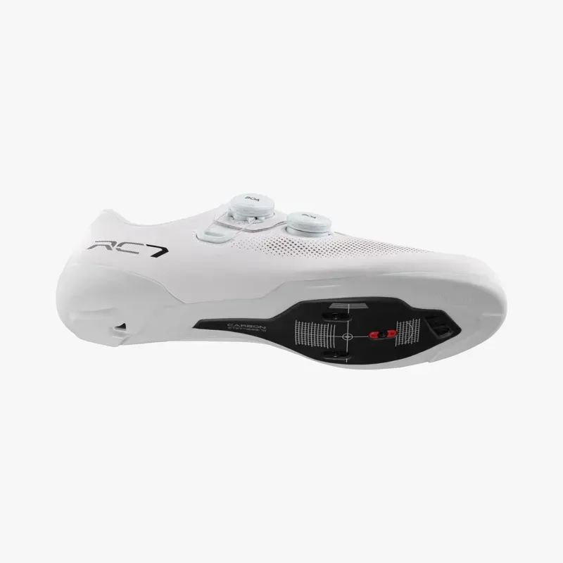 Shimano SH-RC703 Race-Ready Performance Wide Road Shoes in White-4