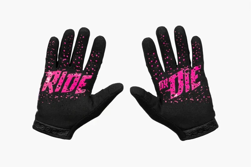Muc-Off Leopard MTB Gloves in Green/Pink-1